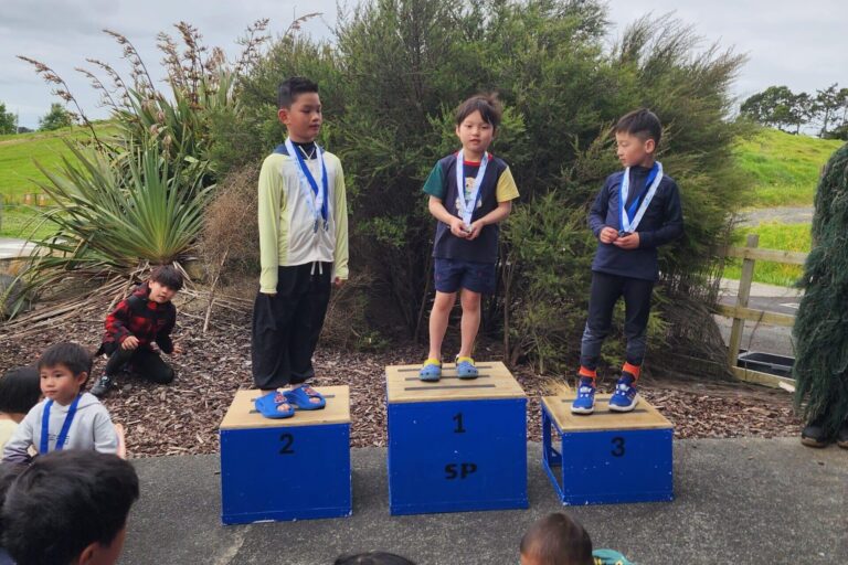 Podium at Snowplanet Race Event.