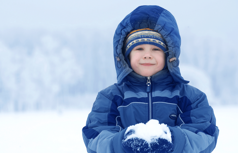 Kid having fun in the Snow