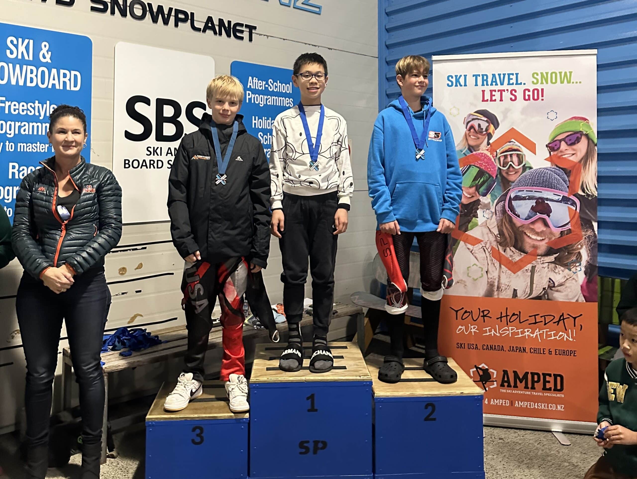 Winners of the Grand Slalom Race Event at Snowplanet