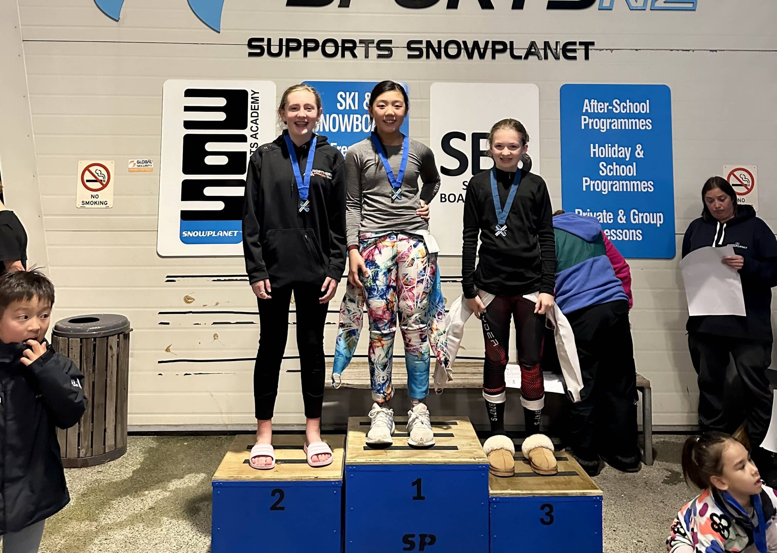 Winners of the Kombi Ski Race at Snowplanet