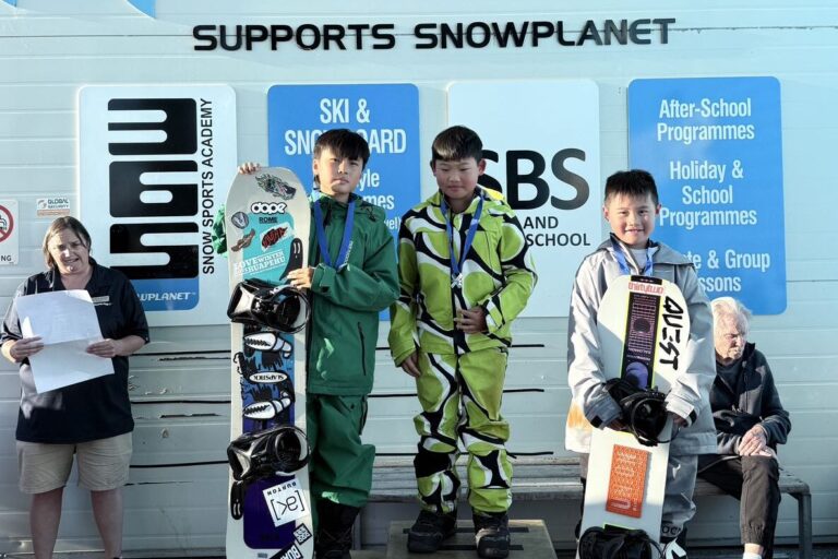 Winners of the 365 Rail Jam at Snowplanet