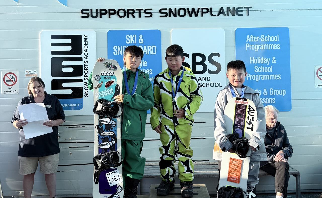 Winners of the 365 Rail Jam at Snowplanet