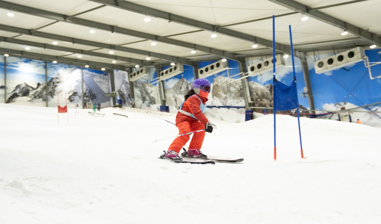 Kids ski race