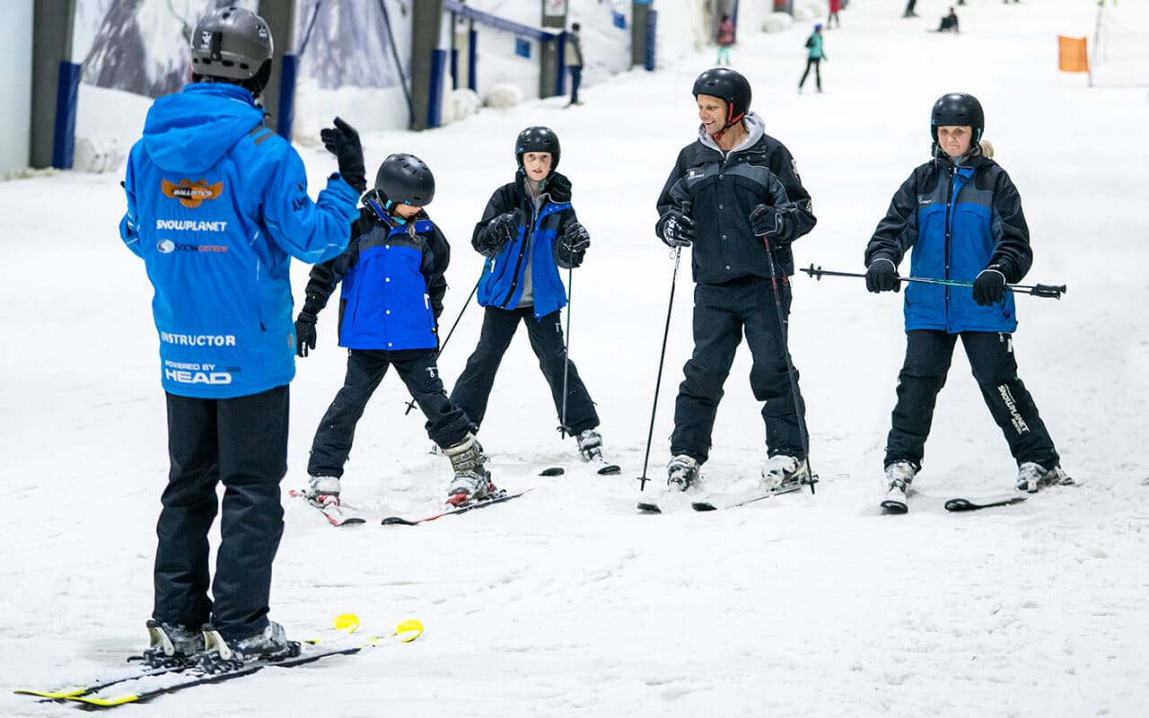 Auckland family getting a Ski Lesson at Snowplanet