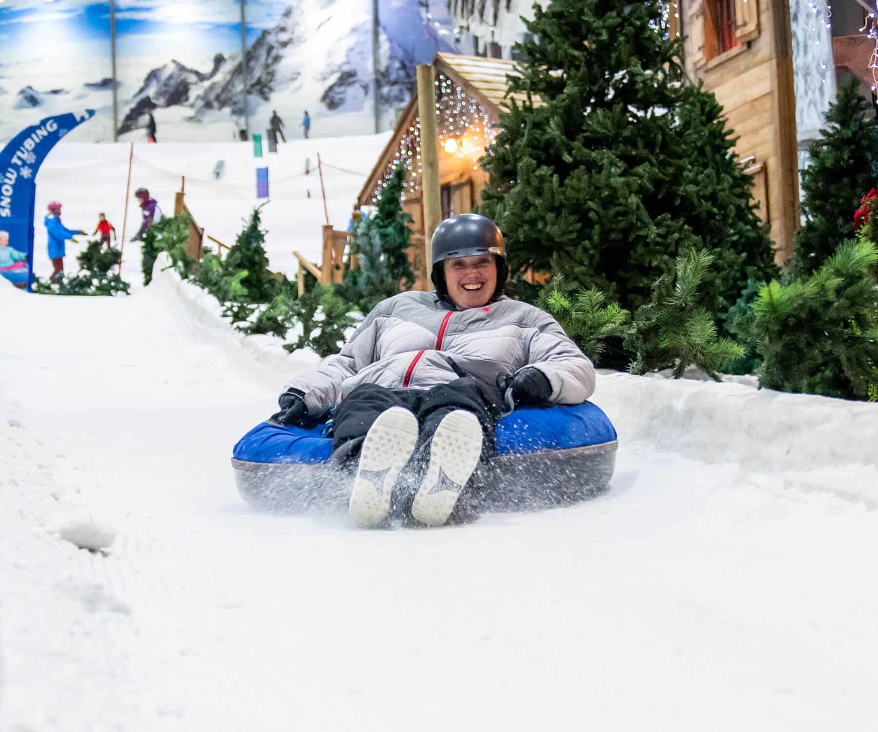 snow tubing is fun for adults and kids
